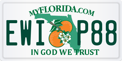 FL license plate EWIP88