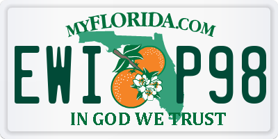 FL license plate EWIP98