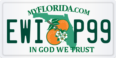 FL license plate EWIP99