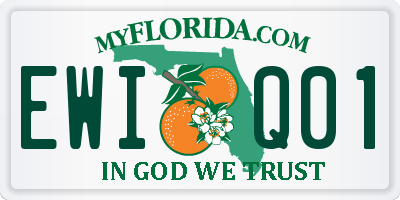 FL license plate EWIQ01