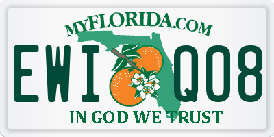 FL license plate EWIQ08