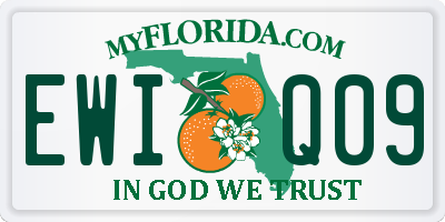FL license plate EWIQ09