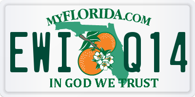 FL license plate EWIQ14