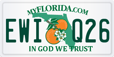 FL license plate EWIQ26