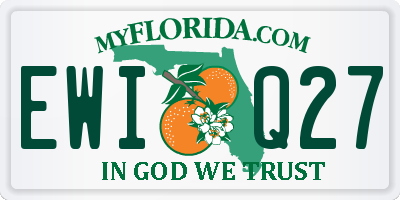 FL license plate EWIQ27