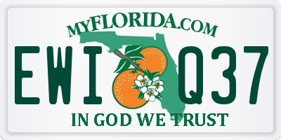FL license plate EWIQ37