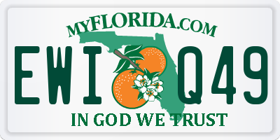 FL license plate EWIQ49