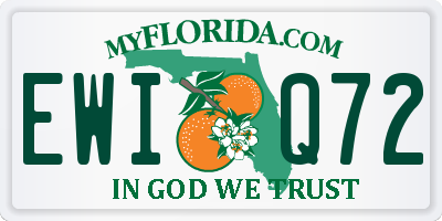 FL license plate EWIQ72