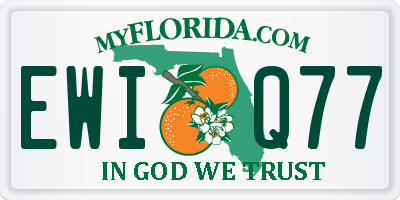 FL license plate EWIQ77
