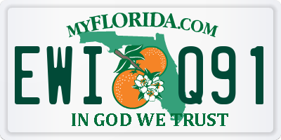FL license plate EWIQ91