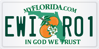 FL license plate EWIR01