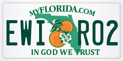 FL license plate EWIR02