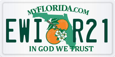 FL license plate EWIR21