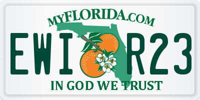 FL license plate EWIR23