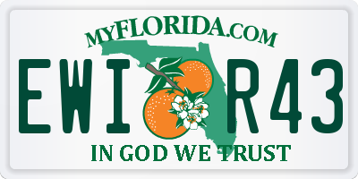 FL license plate EWIR43