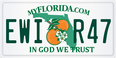 FL license plate EWIR47