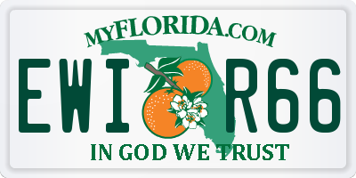 FL license plate EWIR66