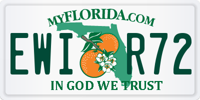 FL license plate EWIR72