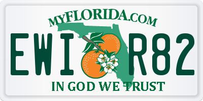 FL license plate EWIR82