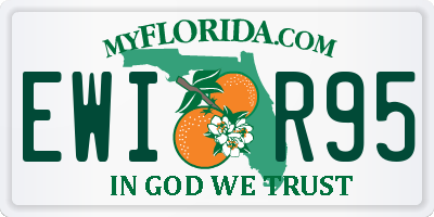 FL license plate EWIR95