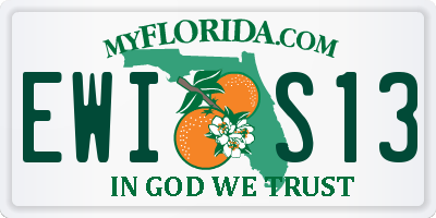 FL license plate EWIS13