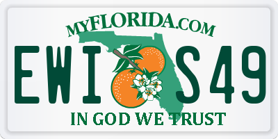 FL license plate EWIS49