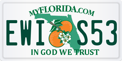 FL license plate EWIS53