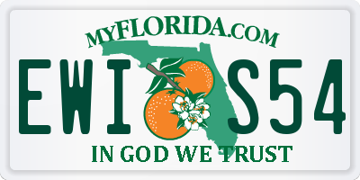 FL license plate EWIS54