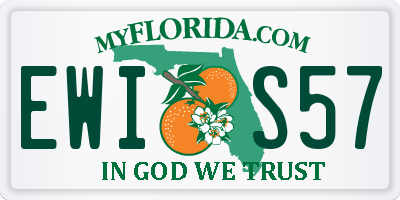FL license plate EWIS57