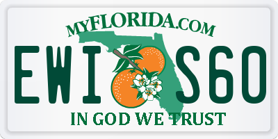 FL license plate EWIS60