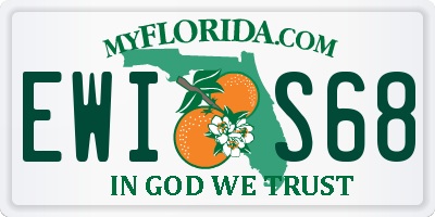 FL license plate EWIS68