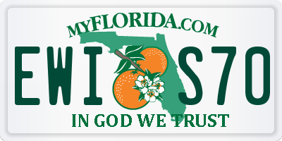 FL license plate EWIS70