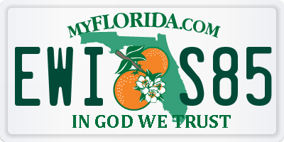 FL license plate EWIS85