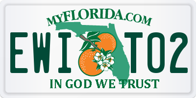 FL license plate EWIT02