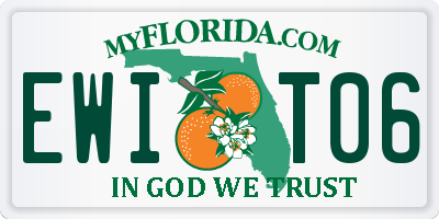 FL license plate EWIT06
