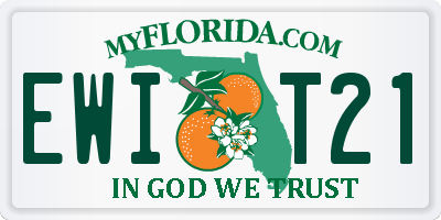 FL license plate EWIT21