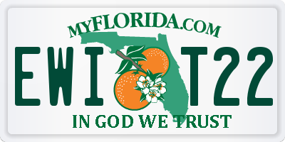 FL license plate EWIT22