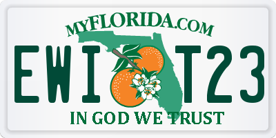 FL license plate EWIT23