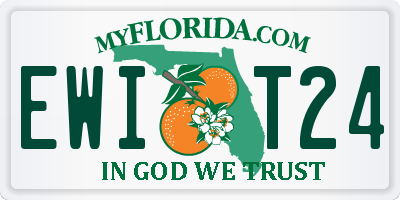 FL license plate EWIT24