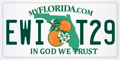FL license plate EWIT29