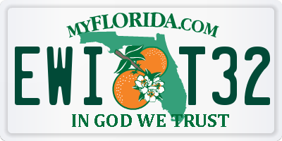 FL license plate EWIT32