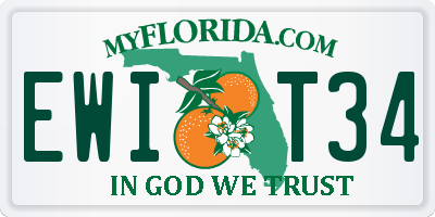 FL license plate EWIT34