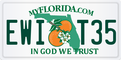 FL license plate EWIT35
