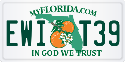 FL license plate EWIT39
