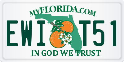 FL license plate EWIT51