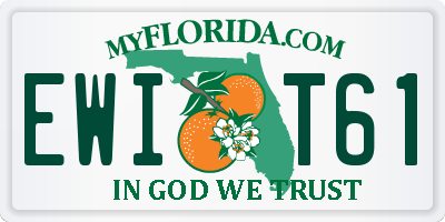 FL license plate EWIT61