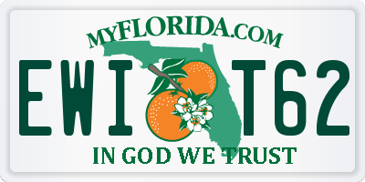 FL license plate EWIT62