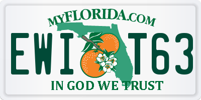 FL license plate EWIT63