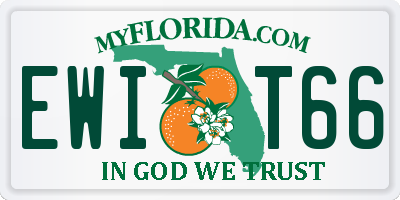 FL license plate EWIT66