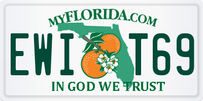 FL license plate EWIT69